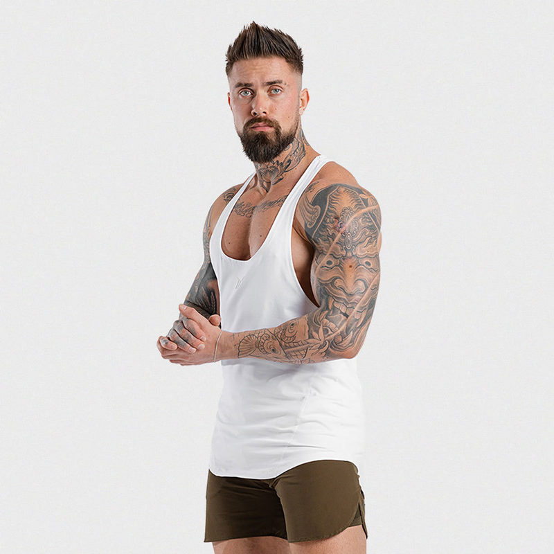 Muscle Fitness Male Brother Sommer Sport Freizeit Elastisch Quick Dry Blank Light Plate No Splice Tank Top_voghion.com