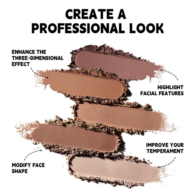 Poudre Contouring Matte Longue Tenue Waterproof Anti-Sébum Poudre Libre Ne Démaquille Pas Le Fond De Teint_voghion.com
