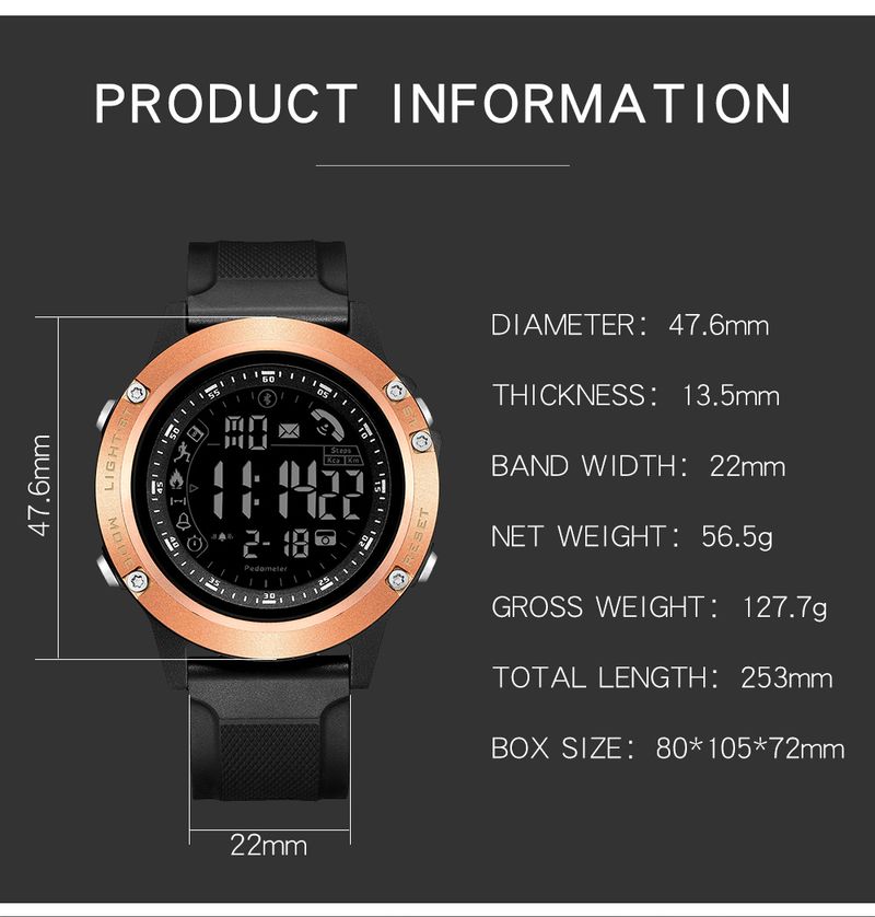 Smart Watch Wekker Oproep Herinnering Lichtgevende Modus Sport Outdoor Horloges Waterdicht Voor Android iOS SANDA Merk Heren_voghion.com