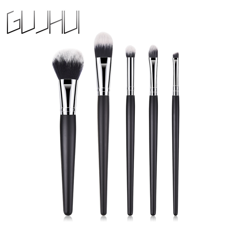 5/7/11/12 Stück Make-up-Pinsel, Make-up-Werkzeuge, Augenset, Lidschattenpinsel, schwarzes und silbernes GUIHUI_voghion.com
