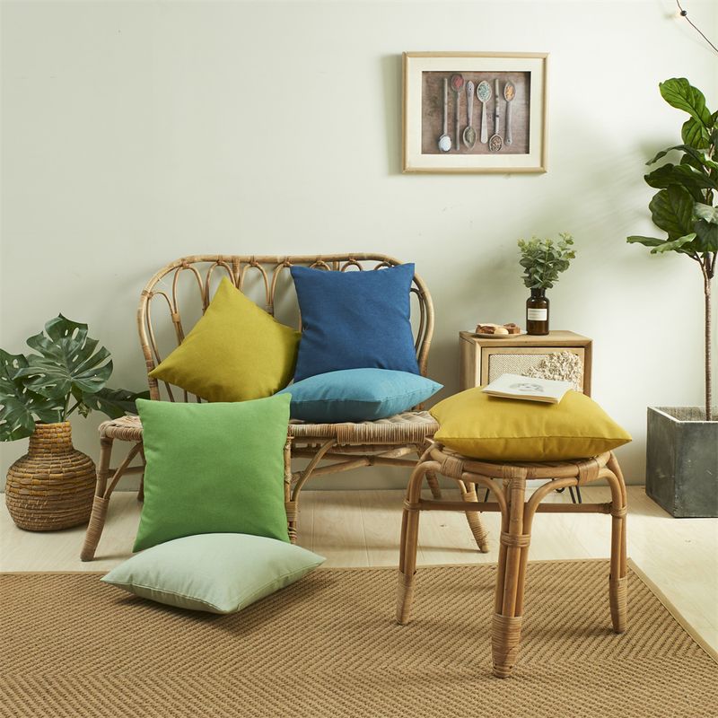 Waterproof Cushion Cover Outdoor Solid Color Pillowcase Soft Polyster Pillow Cover For Couch Sofa Living Room_voghion.com