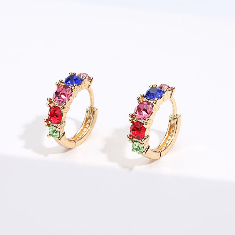 Damen-Schmuckset, modisch, heiße Verkäufe, vielseitige, modische, runde Diamantohrringe, einfache Persönlichkeit, Trend-Ohrringe für Frauen_voghion.com