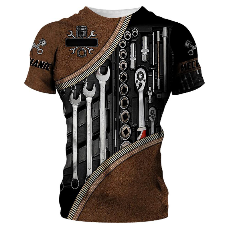 T-shirt Men's Women's new 3d printed pattern Retro oversized street sports personality_voghion.com