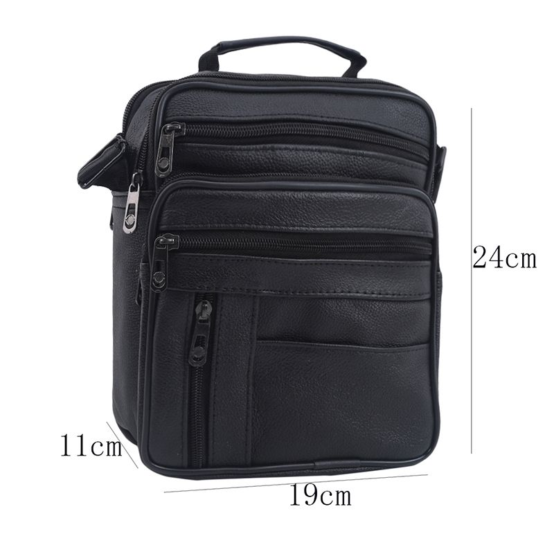 Nowa męska miękka skórzana torba na ramię, biznesowa, typu crossbody, swobodna, męska torba na rękę, wysokiej jakości, mała, podróżna345_voghion.com