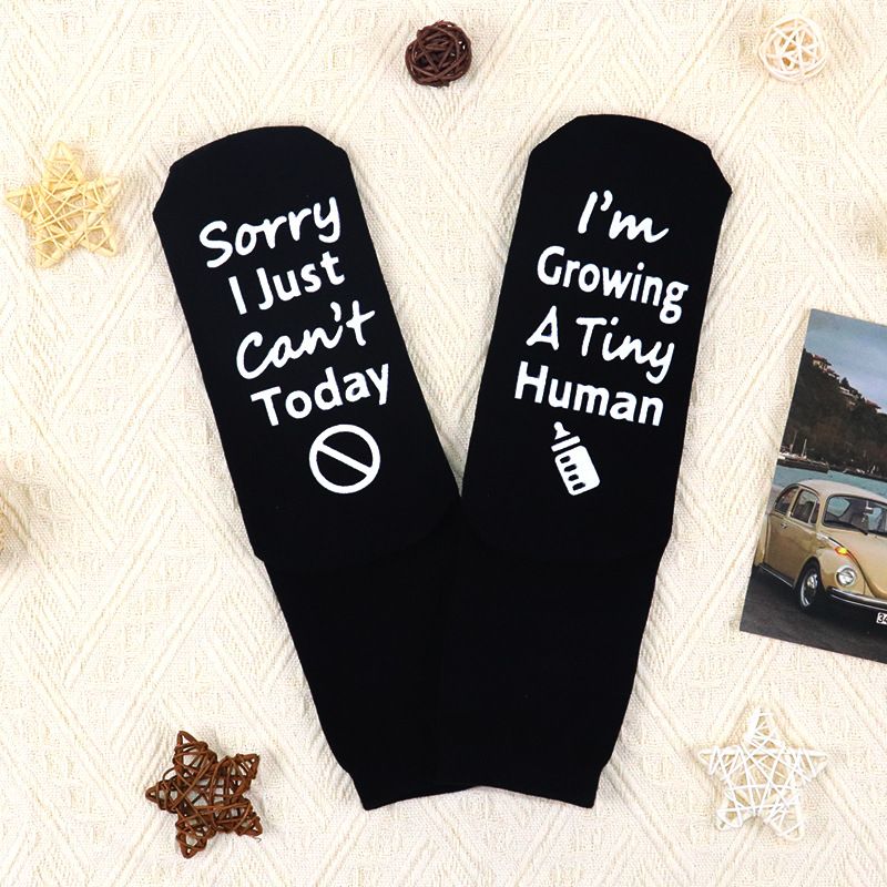 Mittelhohe Socken mit Buchstabensohle, rutschfeste selbstklebende Bodensocken, lässige Sportsocken_voghion.com