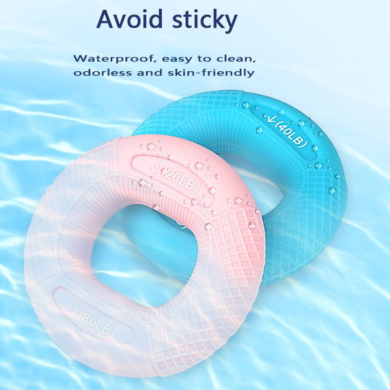 Dispositivo di presa riabilitativa in silicone per esercizi di forza della mano con anelli doppi ospitati transfrontalieri_voghion.com