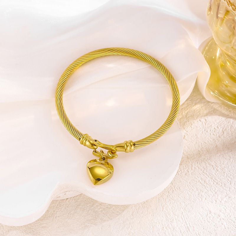 INS Wire Exquisite Simple High-end Feel With Diamond Non-fading Horseshoe Buckle Stainless Steel Bracelet_voghion.com