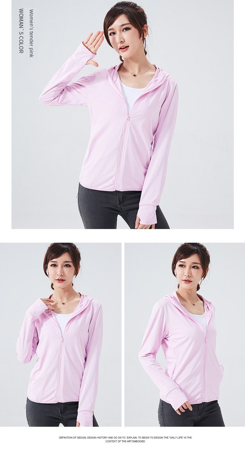 Japansk UPF50 + åndbart issilke solbeskyttende tøj til kvinder_voghion.com