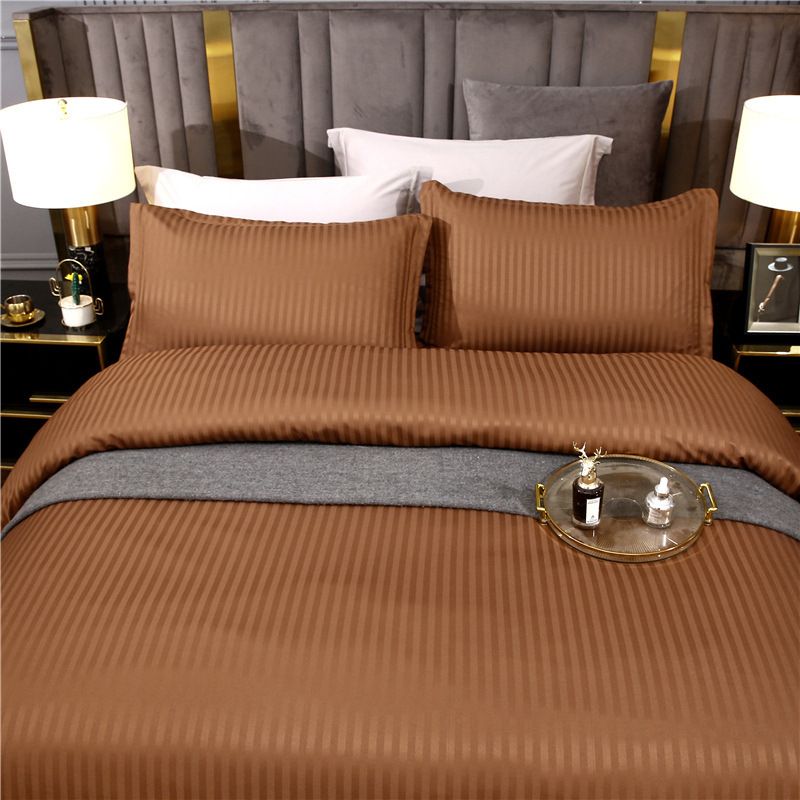 Jacquard-Satin-Bettbezug-Set, luxuriöse 3-teilige Bettwäsche, Kissenbezüge inklusive, knitterfrei, weich_voghion.com