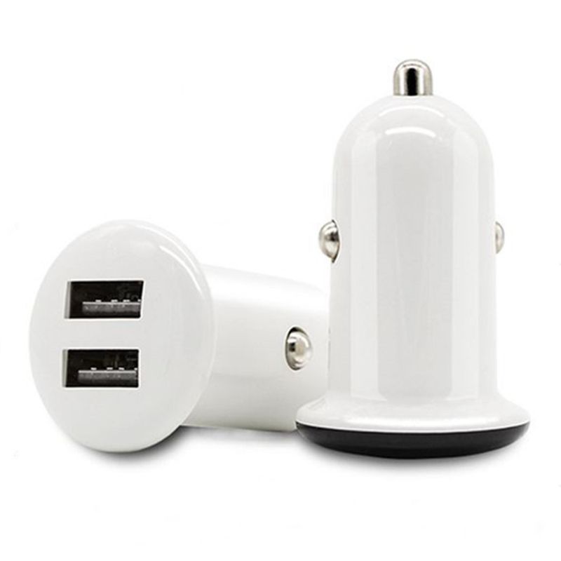 Muziekfestival 2.1A USB-poort Ronde ring Mini-oplaadapparaat Dual U-autolader_voghion.com