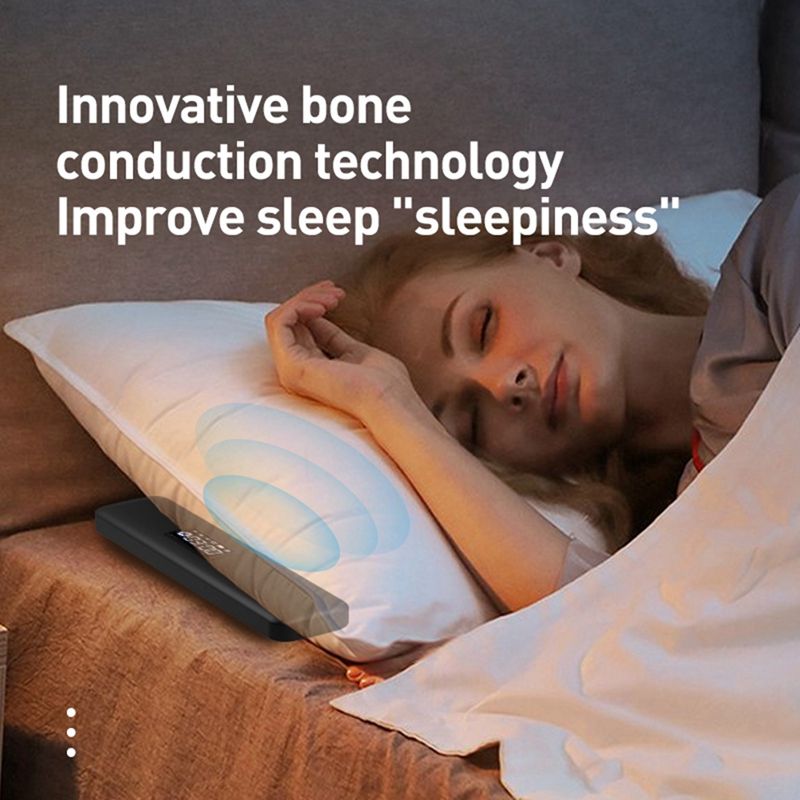 Under Pillow Bluetooth Bone Conduction Sound Box Rechargeable Wireless Stereo Soundbar White Noise Speaker_voghion.com