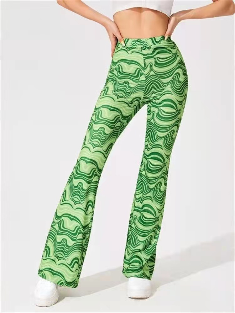 Women's water ripple yoga casual pants flared pants spring and summer_voghion.com