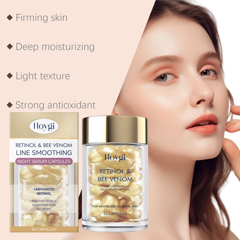 Hoygi Retinol Beesvenom Face Capsule Gently Moisturizes Facial Skin, Firming And Improving Skin Quality Hydrating Capsule_voghion.com