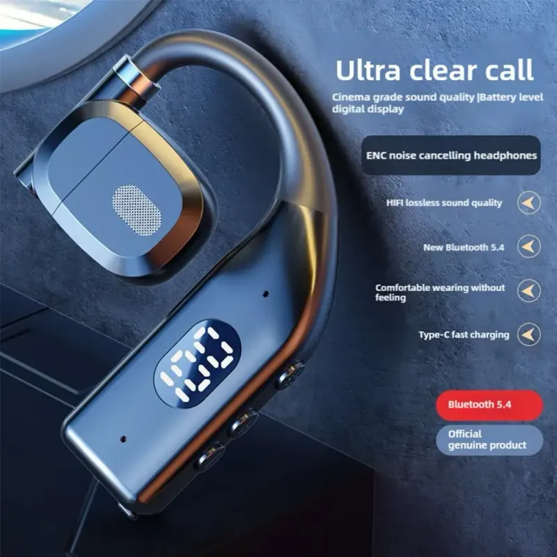 Single Earphones Long Standby Business Headphones Mono Headset Outdoor Call Bluetooth Wireless Earbuds For Left Right Ears_voghion.com