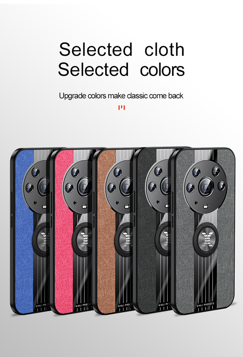 Coque de téléphone de luxe en tissu mat, étui arrière avec anneau de support pour Honor X10 X30 Max X30i X7 X9 5G Magic 4 Lite_voghion.com