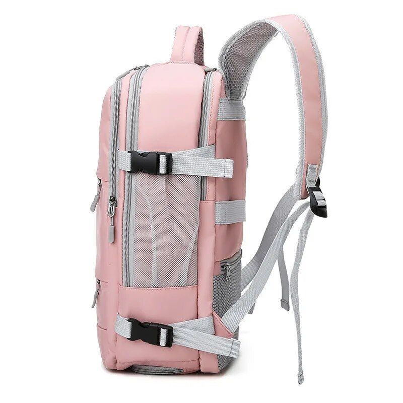 Zaino da viaggio per donna, impermeabile, per ragazze adolescenti, con ricarica USB, per computer portatile, con tracolla grande, borsa per scarpe 2024_voghion.com