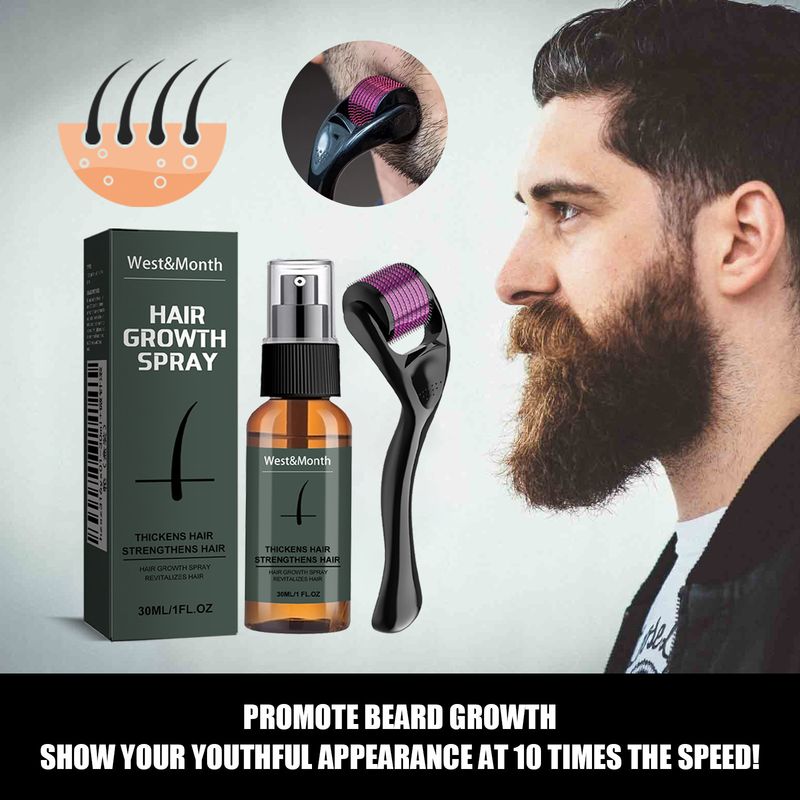West&Month Set Herren pflegende Feuchtigkeitsspray Bart glatt und glänzend Flüssigkeit_voghion.com