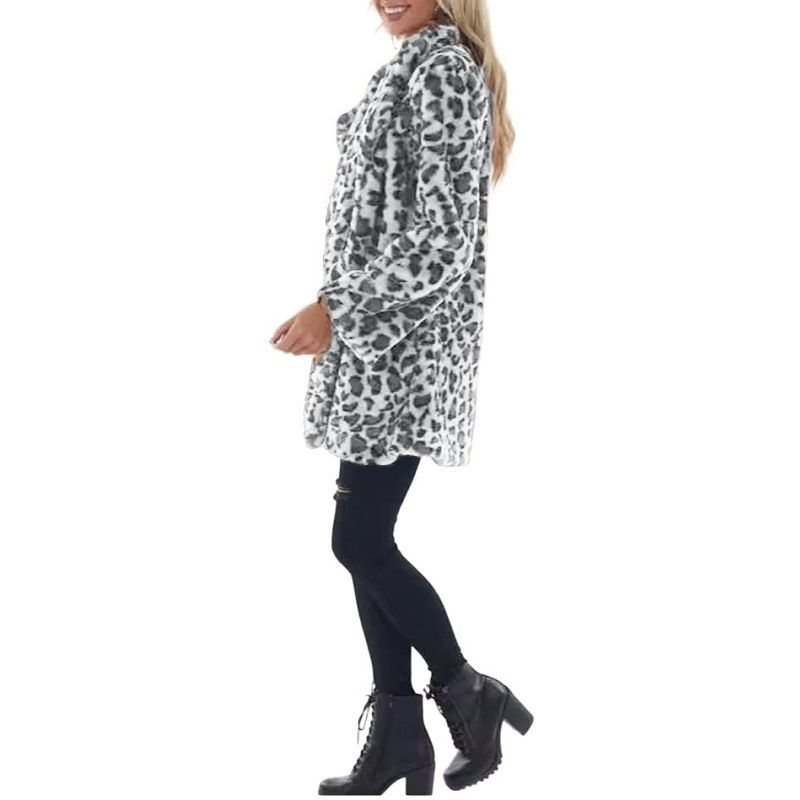 Damenmantel aus Kunstpelz mit Leopardenmuster und Taschen – Übergroße Langarmjacke für Herbst/Winter, modisch und bequem, Übergrößen erhältlich_voghion.com
