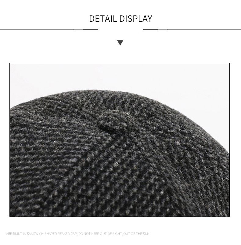 Baseball Cap Woolen Knitted Winter Ear Cover Baseball Cap Men Thicken Warm Hats with Earflaps Sport Golf Hats Snapback_voghion.com