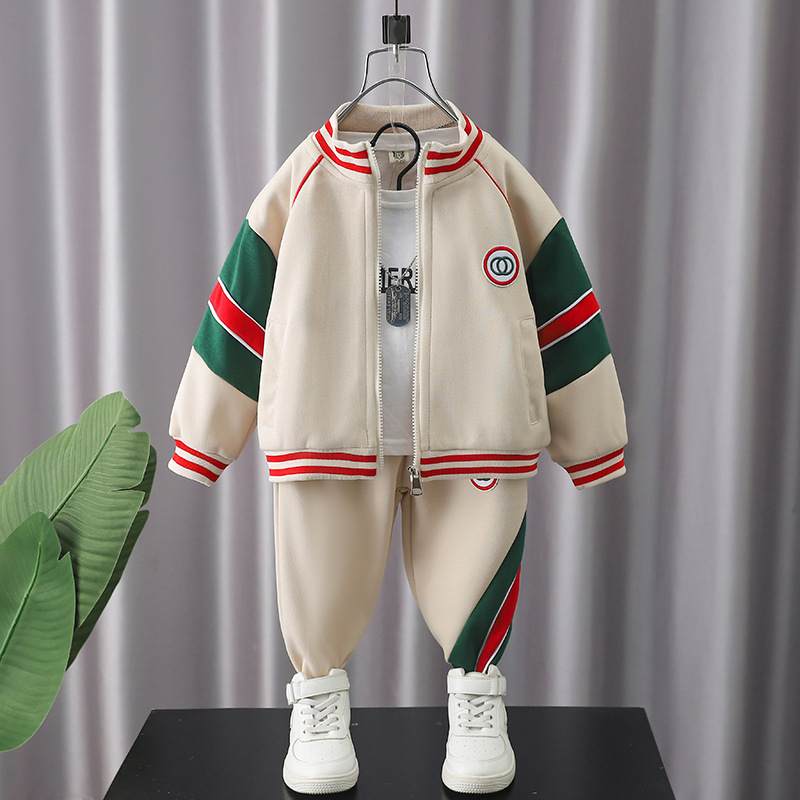 Traje de béisbol para niños, suéter deportivo fresco y atractivo, a la moda, primavera y otoño, novedad de 2023_voghion.com