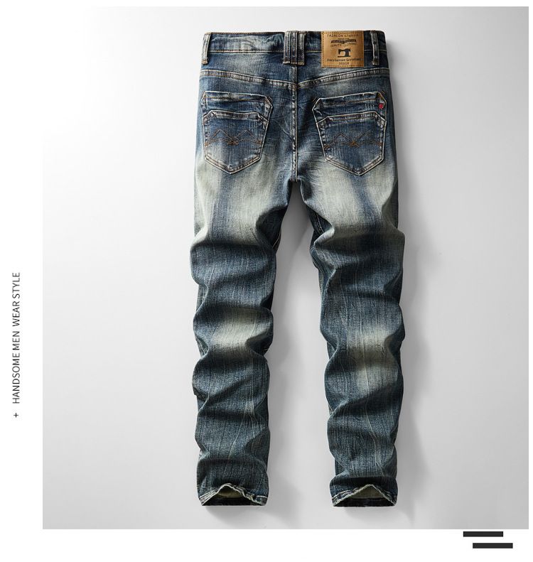 Moda autunno e inverno, nuovissimo abito in denim americano, classico, semplice e versatile, in denim elasticizzato lavato di alta qualità._voghion.com