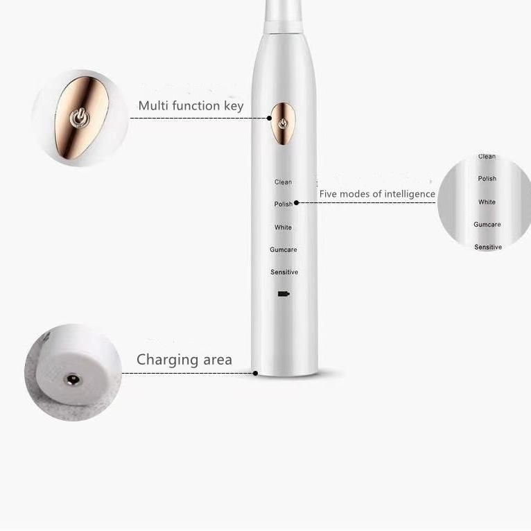 Cepillo de dientes eléctrico completamente nuevo, cepillo de dientes vibratorio doméstico de carga totalmente automática para adultos y niños, cabello suave impermeable HMM_voghion.com
