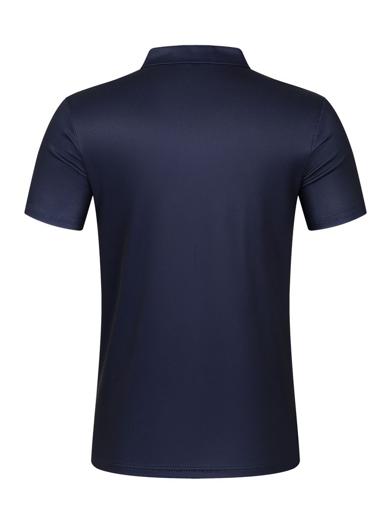Nuova polo casual da uomo stampata, estiva, con scollo a V, bottoni, maglia a righe, versatile, manica corta_voghion.com