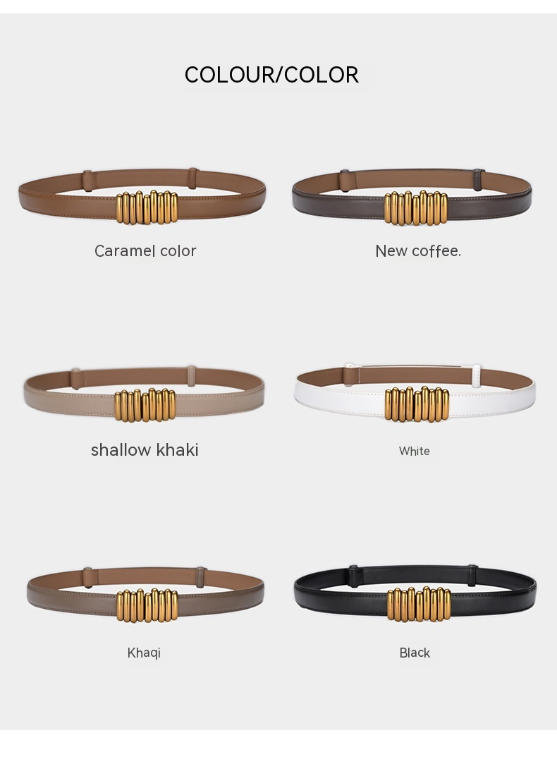 Nuova cintura da donna moda regolabile in pelle bovina piccola copertura in vita cintura da donna in vera pelle decorazione esterna con cintura elegante_voghion.com