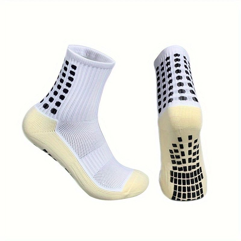 Calzini da uomo, a tubo medio, alti, per esterni, con fondo in asciugamano, calzini sportivi da calcio, da corsa, antiscivolo, per adulti, per uomo e donna, traspiranti, ad asciugatura rapida_voghion.com