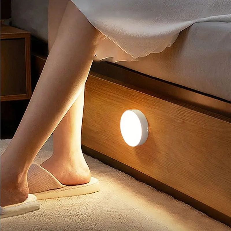 1 Stück Bewegungssensor-Nachtlicht - Kabellose LED-Detektorlampe für Schlafzimmer, Treppenhaus, Schrank und Raumdekoration_voghion.com