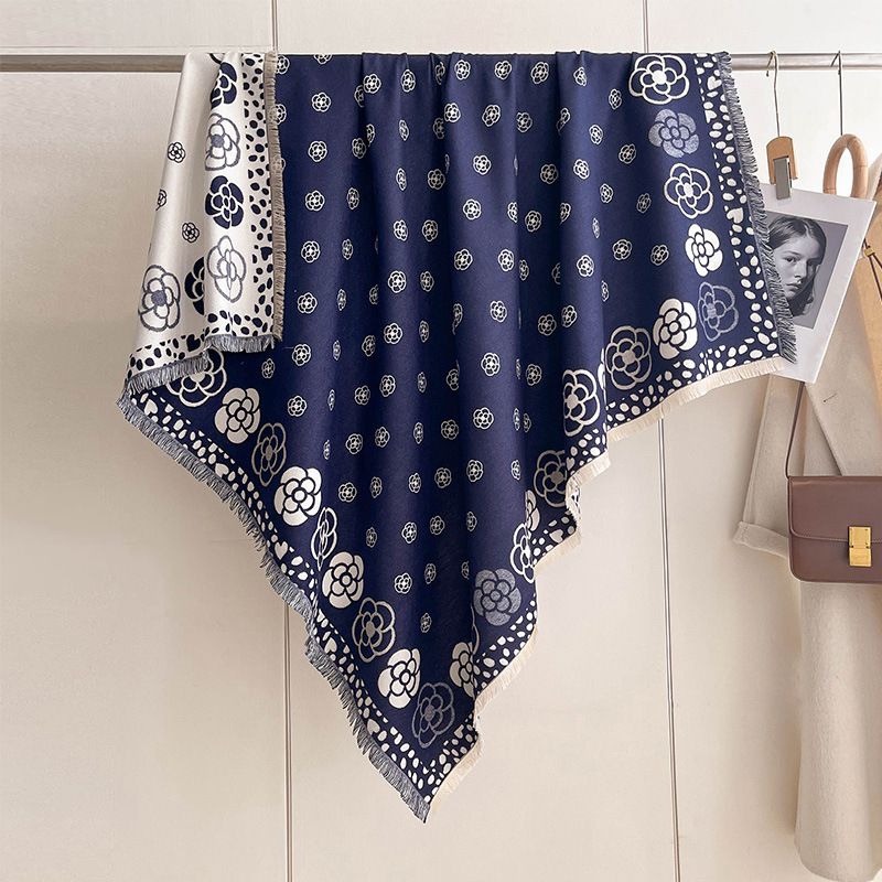 Herbst und winter neue kamelie temperament high-end großen platz doppelseitige kaschmir dicken schal mit_voghion.com