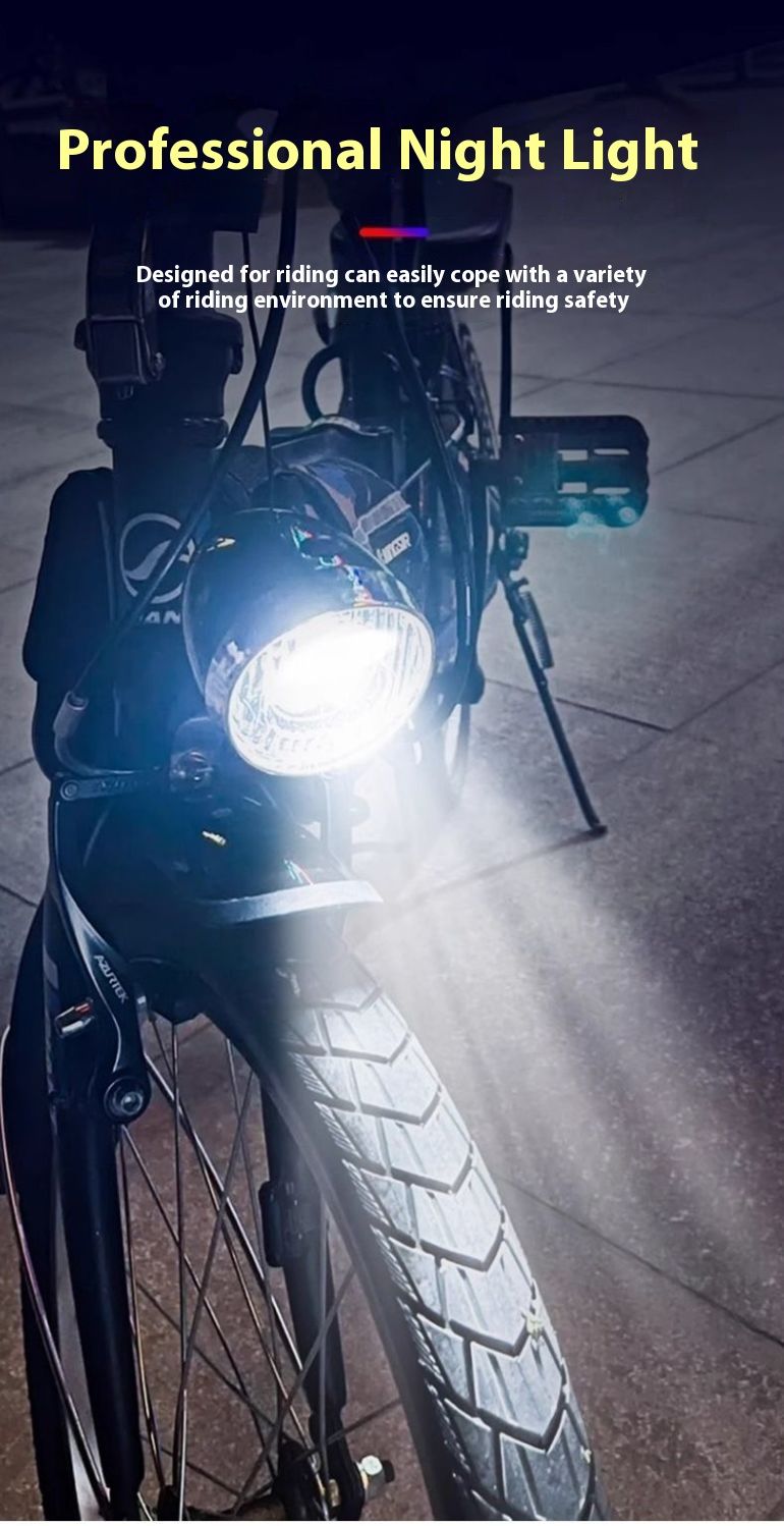 Bicycle Mountain Bike USB Rechargeable 3LED Light Front Lighting Riding Gear_voghion.com