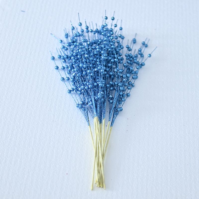 Chrëschtdekoratioun 43cm 12 Gabelen Goldpudderkugel Chrëschtbeemchenkranz Rattan Pailletten Goldpudder Beerenbëscher Spiisser_voghion.com