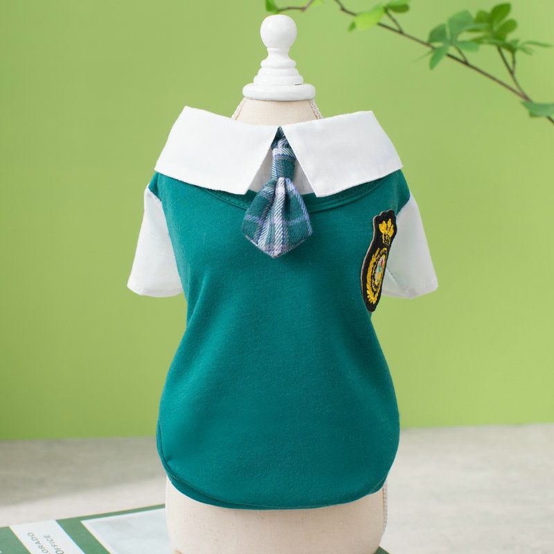 Puppy Spring New 23 College Style Couple Set Teddy Bichon Casual Fashion Dog Clothes_voghion.com