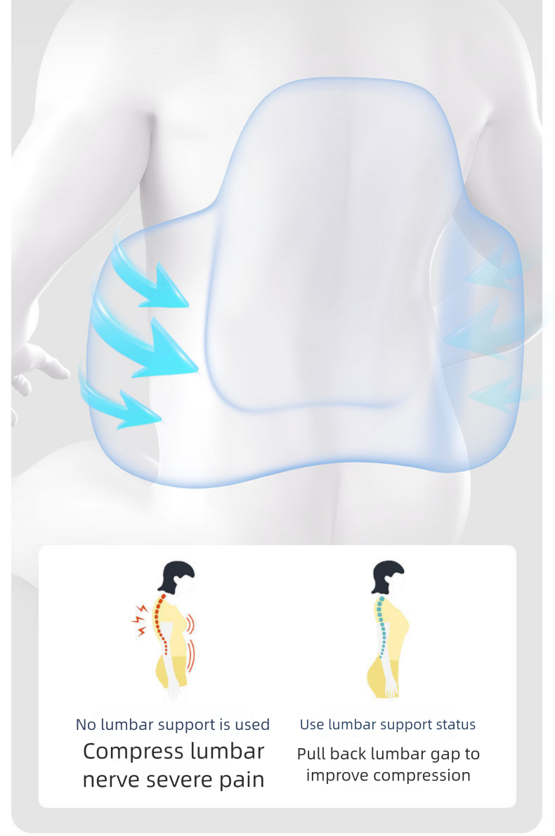 Coussin de siège de voiture, appui-dos pour poste de travail, support de taille, oreiller lombaire de bureau_voghion.com