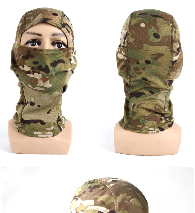 Capacete tático camuflado com padrão de python CP, máscara de ciclismo de secagem rápida, camuflagem, proteção solar, ao ar livre_voghion.com