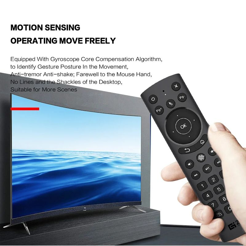 G20BTS Plus G20S PRO 2.4G télécommande vocale sans fil rétro-éclairé Air souris Gyroscope pour H96 X96 Max X88 Pro Android TV_voghion.com