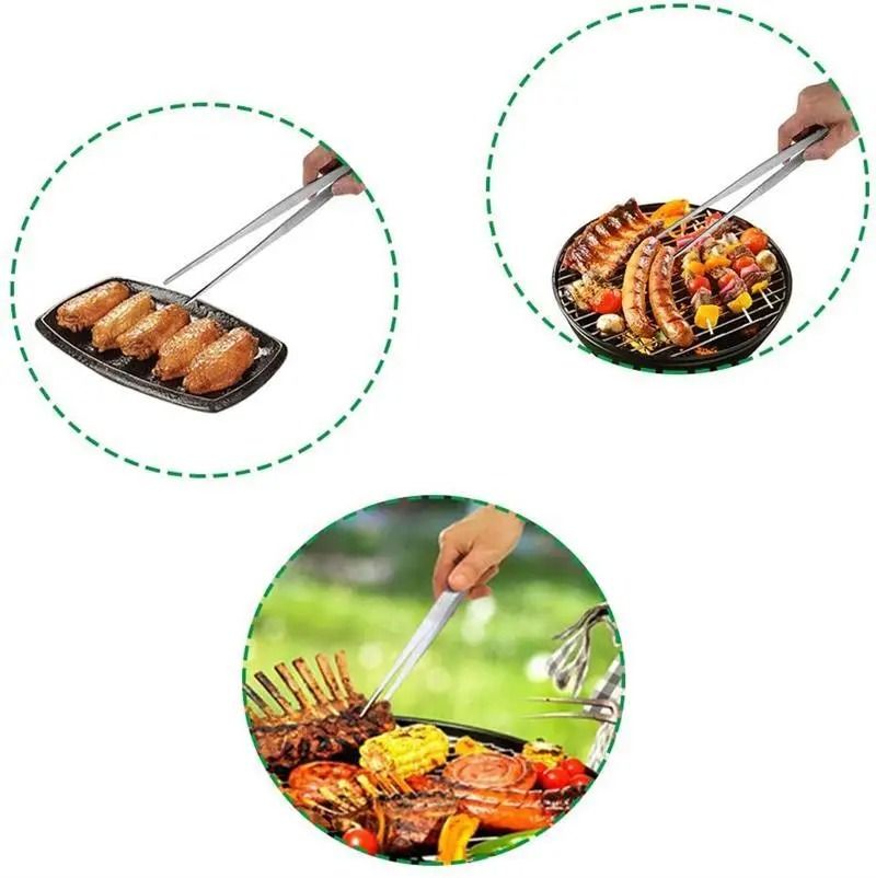 Multifunktions-Grillzange, Lebensmittelzange, Lebensmittelclip, Küchenhelfer, Edelstahl, Churrasco-Pinzette, Clip, Buffet, Grillwerkzeug_voghion.com