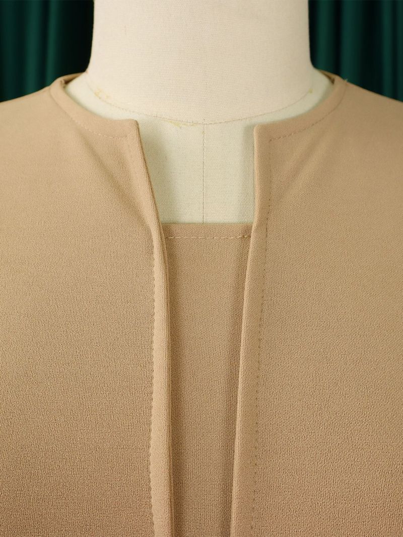 Women's Clothing V Neck Ruffled High Waist Slim OL Commuter Pencil Skirt_voghion.com