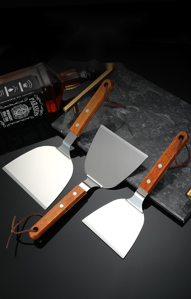 Piccolo utensile per bistecche, portatile, per pancake, barbecue, pizza, cibo da strada, teppanyaki, spatola da cucina_voghion.com