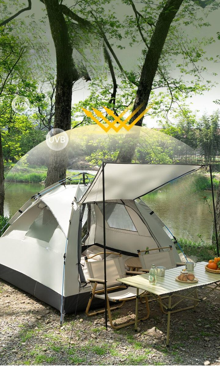 Yuyang Villa Portable Folding Double Layer Outdoor 2025 New Tent Camping Gear Set_voghion.com