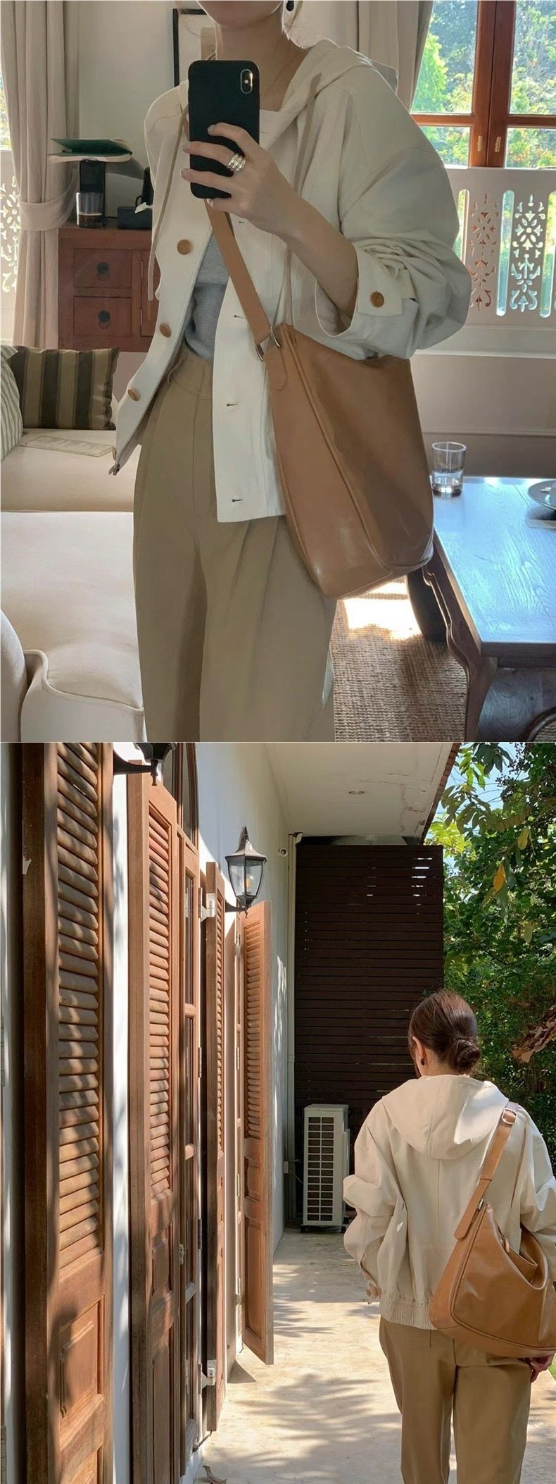 Ruhiger koreanischer Herbst-Trenchcoat im neuen Design: Einreihiger Arbeitsmantel mit Kapuze, Taschen und neuem Taschenmuster für Damen_voghion.com