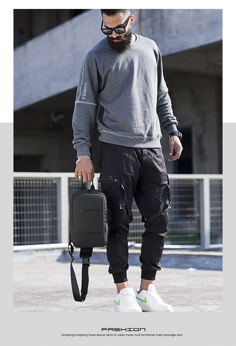 Borsa a tracolla Bange da uomo, borsa a tracolla casual semplice con porta USB, borsa a tracolla alla moda per lavoro_voghion.com
