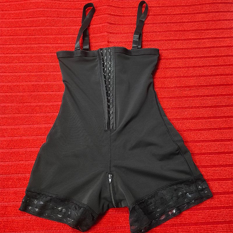 Pantalon amincissant une pièce à trois boutons pour femme, taille haute, fermeture éclair à l'entrejambe, style européen et américain, grande taille_voghion.com