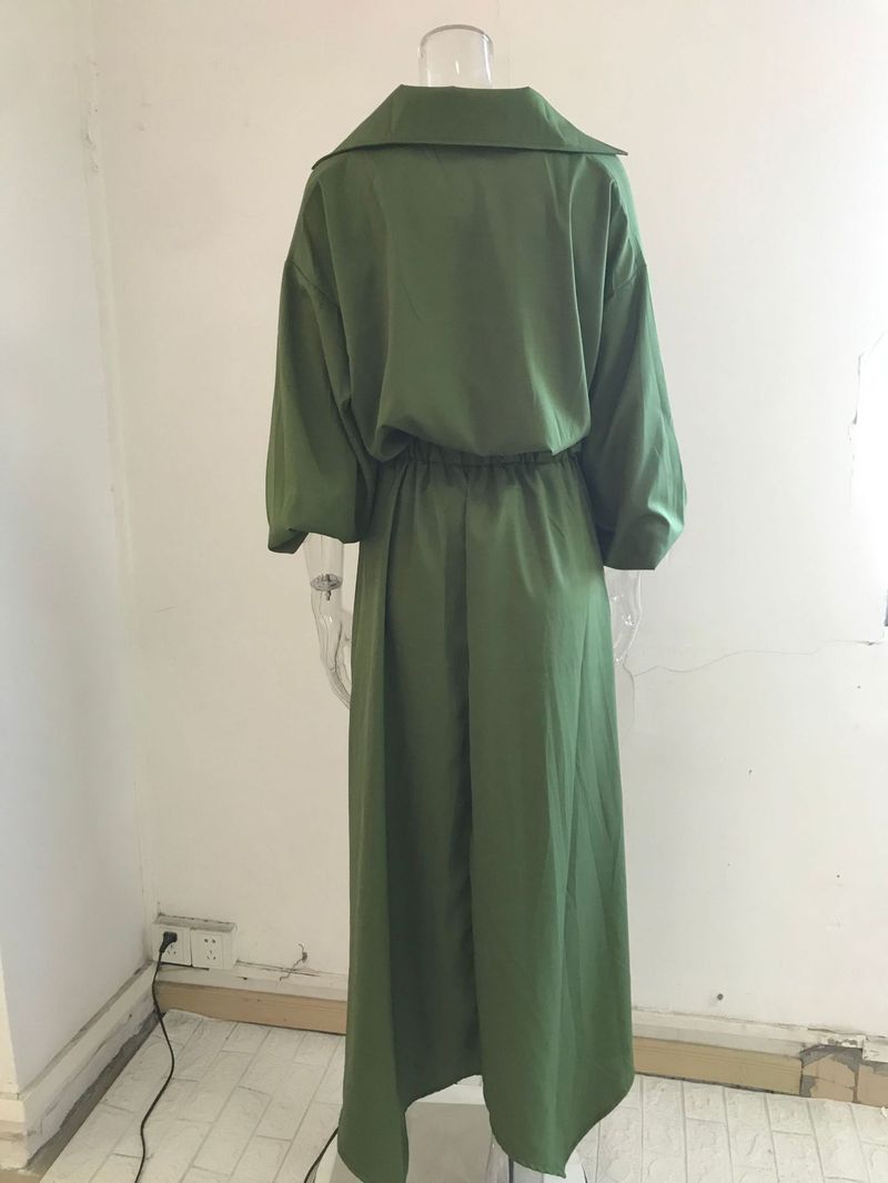 Women's Oversized Long Sleeve Top & High Waist Maxi Skirt Set – Breathable Loose Fit Two-Piece Outfit (S-XXXL, 6 Soft-Toned Colors)_voghion.com