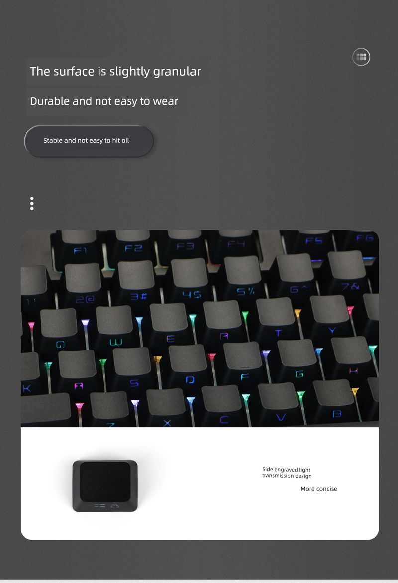 OEM Black White PBT Transparent Customized Nical Keyboard_voghion.com