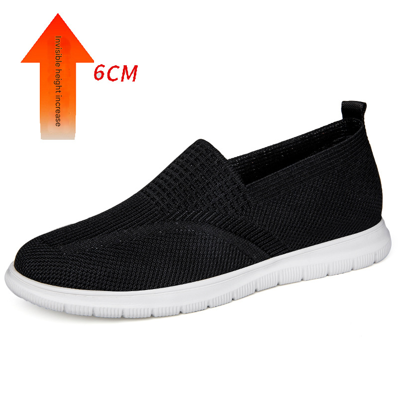 Euro Step Atmungsaktive Slip-On-Schuhe mit dicker Sohle, unsichtbare Höhenvergrößerung, 6 Kissen, ultraleichte, hochelastische MD-Herrenschuhe, Neu_voghion.com