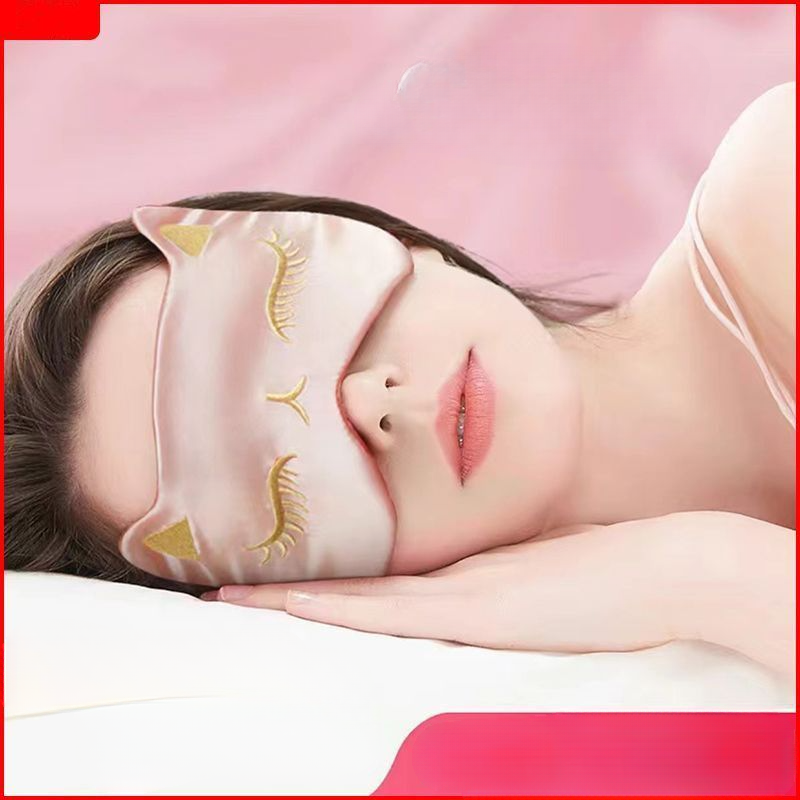 Silk Sleep Mask For Men And Women, Comfortable, Relieves Eye Fatigue, Light Blocking, Nap Aid, Breathable, Adjustable,_voghion.com
