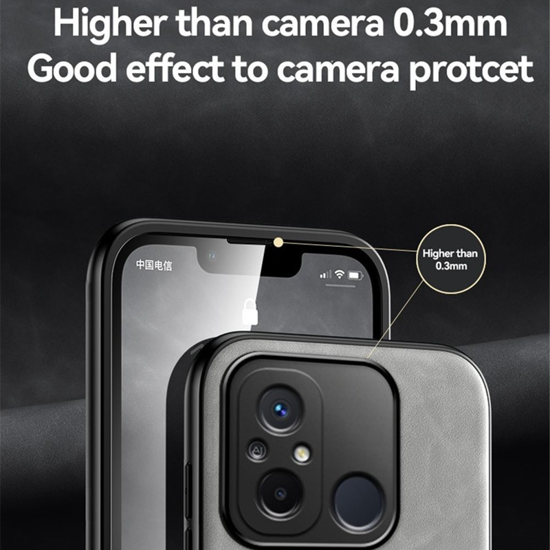 Til Xiaomi Redmi 12C Case Fåreskindslæder Bagcover Redme 12C 12 C C12 4G 6,71" Redmi12C Magnetisk Bilholder Stødsikker Coque_voghion.com