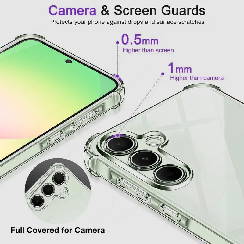 Shockproof Phone Clear Case For Samsung Galaxy A56 A55 A54 5G A15 A35 A25 A34 A14 A33 A53 A13 A32 A73 A52 A12 A16 A36_voghion.com
